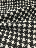 Black & White Large Houndstooth Stretch Fabric – Bold & Versatile