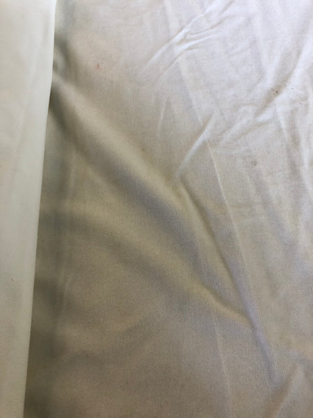 Off White Cotton Velvet. 280g/m2, 100% Cotton. Roll Size: 2.2m