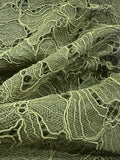 Olive Green Corded Floral Lace – Elegant & Versatile