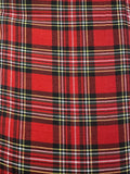 Red Traditional Scottish Tartan Cotton Fabric – Classic Check for Timeless Style