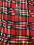 Red Traditional Scottish Tartan Cotton Fabric – Classic Check for Timeless Style