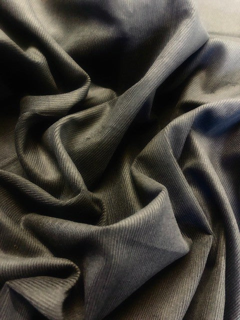 Charcoal 16-Wale Cotton Corduroy – 148 cm Wide