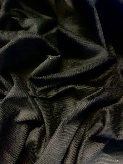 Black 16-Wale Cotton Corduroy – 148 cm Wide