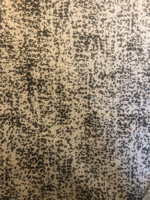 Flame Retardant Cut Velvet Mottled Black & Grey Upholstery Fabric