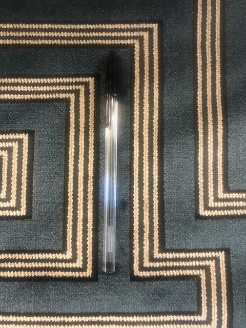 Flame Retardant Cut Velvet Black & silver striped block on teal  Upholstery Fabric