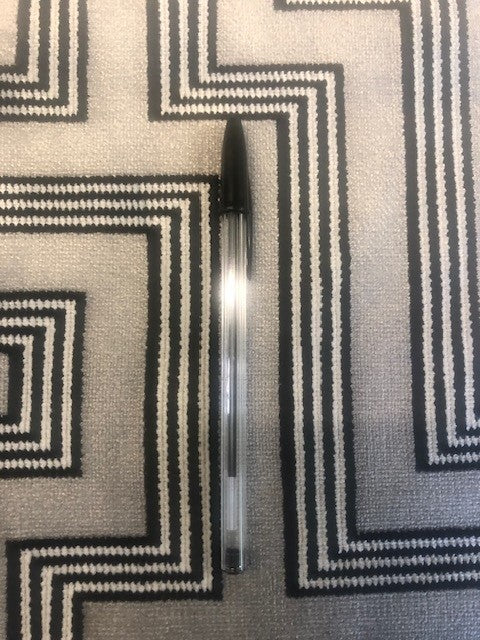 Flame Retardant Cut Velvet Black & ivory striped block on pale grey Upholstery Fabric