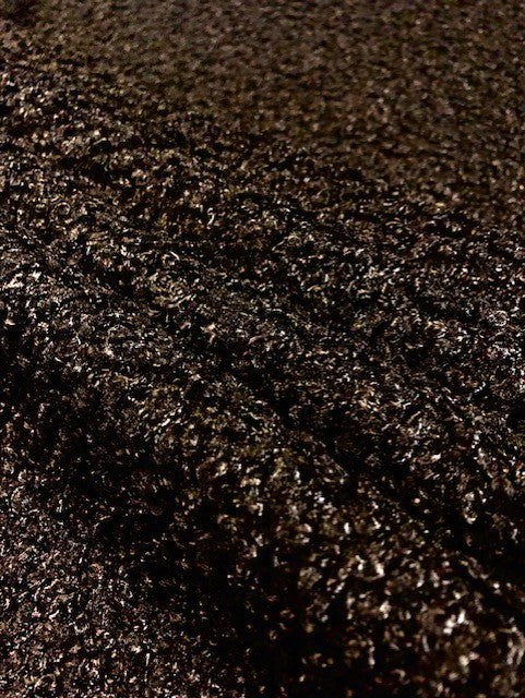 Black Bouclé Fabric with Soft Touch Reverse – 150 cm Wide
