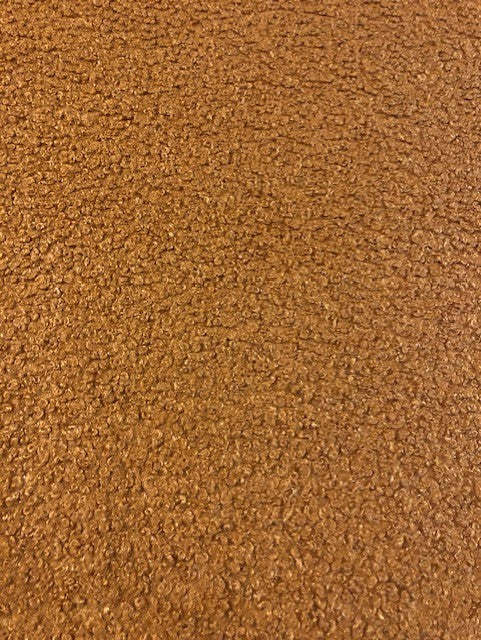 Burnt Orange Bouclé Fabric with Soft Touch Reverse – 150 cm Wide