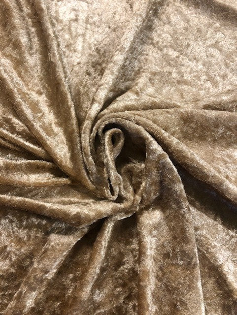 Crushed Stretch Velvet Fabric – Gold