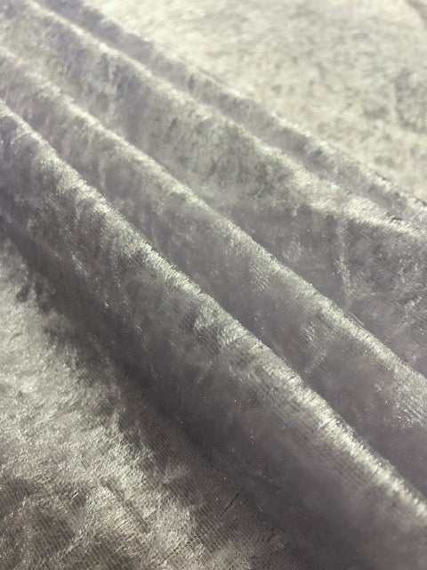 Crushed Stretch Velvet Fabric – White