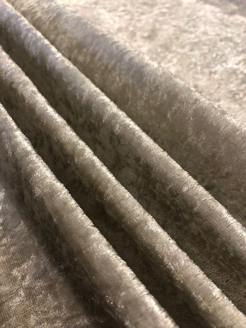 Crushed Stretch Velvet Fabric – Cream