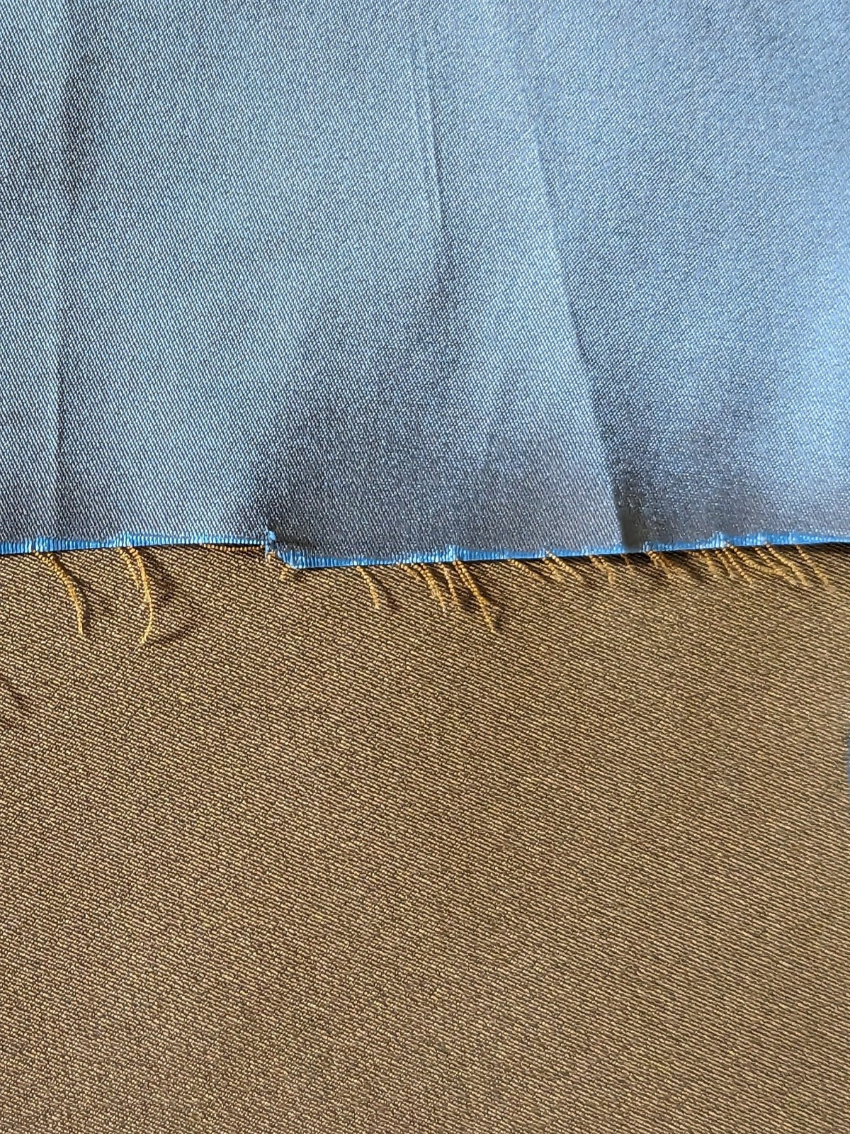 Dark Mustard/Slate Blue 2 Tone Poly/Viscose Stretch Lining