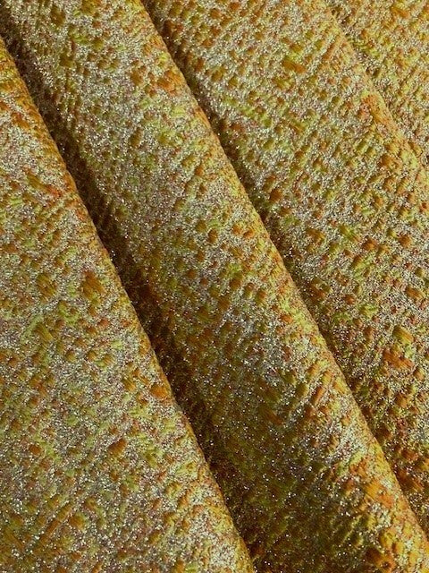 Orange & Lime 'Chanel Inspired' Textured Effect Jacquard With Lurex