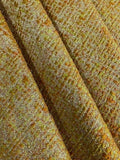 Orange & Lime 'Chanel Inspired' Textured Effect Jacquard With Lurex