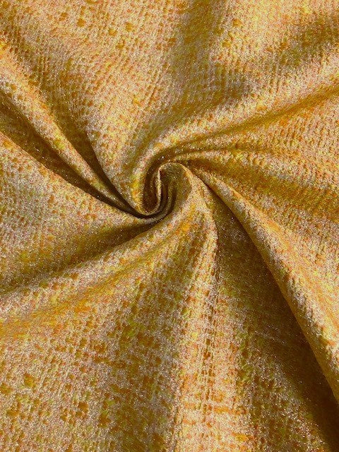 Orange & Lime 'Chanel Inspired' Textured Effect Jacquard With Lurex