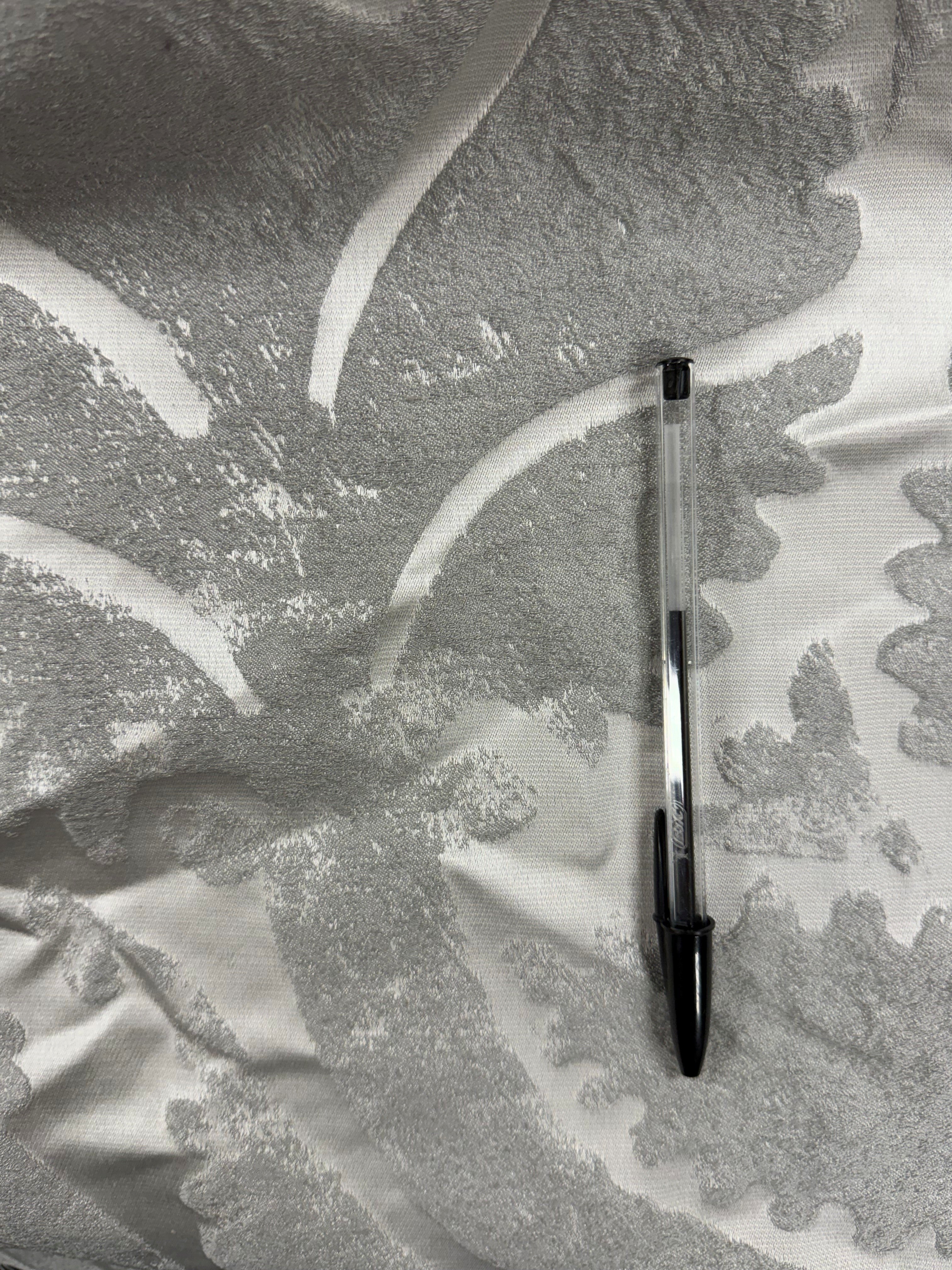 Designers Guild Silver Grey Jacquard Fabric – 145 cm Wide | Curtains & Furnishings