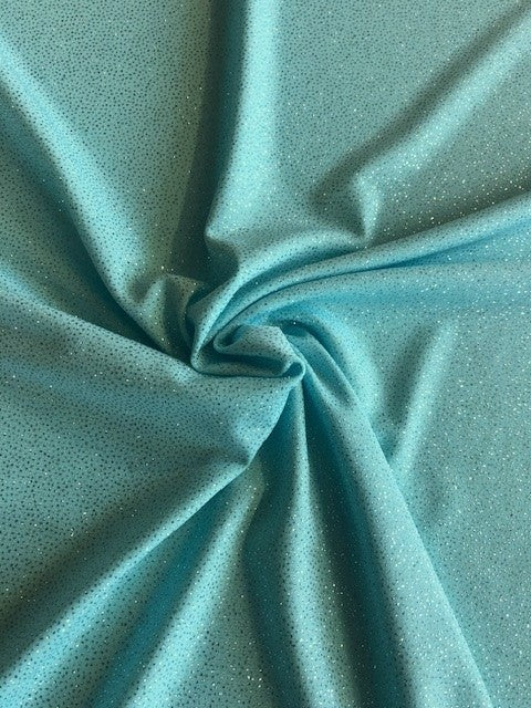 Sky Blue Glitter on Jersey – 148 cm Wide