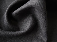 Black Linen Rayon. 160g/m2, 145cm wide, 55% Linen 45% Rayon. Roll Size - 1m