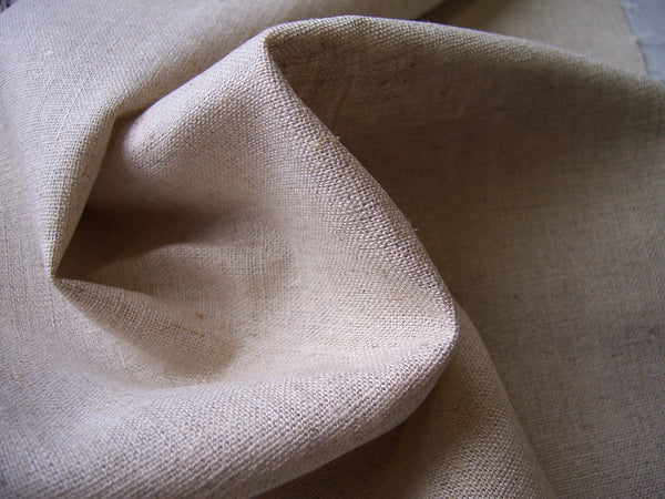 Mushroom Linen Rayon. 160g/m2, 145cm wide, 55% Linen 45% Rayon. Roll Size - 1.2m