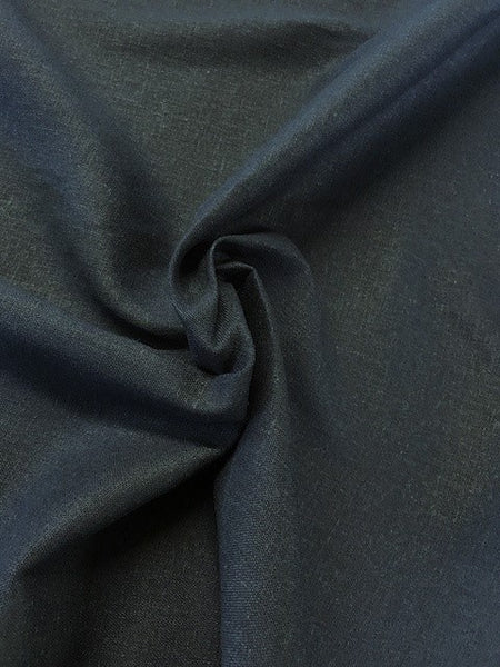 Plain Navy Linen Viscose.  55% Linen 45% Viscose, 137cm, 180 g/m2. Roll Size 1.1m.