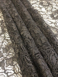 Black Corded Lace with Scalloped Edge