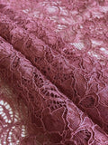 Dusty Pink Corded Lace with Scalloped Edge