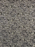 Slate Corded Lace with Scalloped Edge