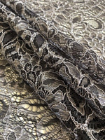 Slate Corded Lace with Scalloped Edge