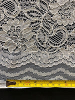 White Corded Lace with Scalloped Edge