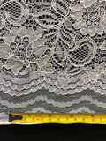 White Corded Lace with Scalloped Edge