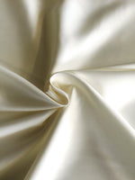 Ivory Pearl Finish Stretch Satin. 220g/m2, 98% Polyester 2% Elastane, 148cm. Roll Size: 2m