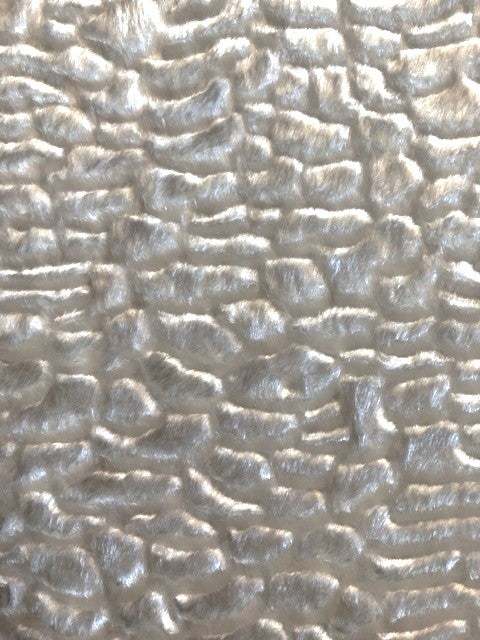 Pale Ivory Imitation Astrakhan Fur Effect