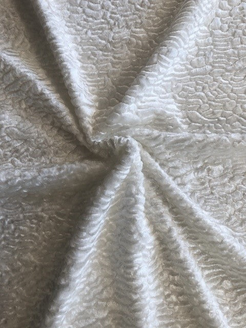 Pale Ivory Imitation Astrakhan Fur Effect