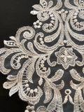 Ivory Symmetrical Applique with Sequin detail