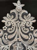 Ivory Symmetrical Applique with Sequin detail