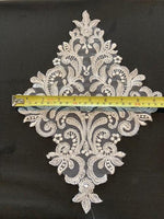 Ivory Symmetrical Applique with Sequin detail