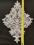 Ivory Symmetrical Applique with Sequin detail