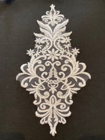 Ivory Applique with Sequin detail 26cm x 14cm