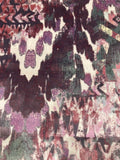 Abstract Design on Amethyst Shades Velvet Print