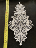 Ivory Applique with Sequin detail 26cm x 14cm