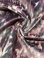 Abstract Design on Amethyst Shades Velvet Print