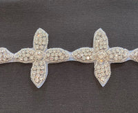 Crystal Cross Edging, 6cm Max width