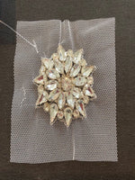 Crystal Applique on Net. 4cm Wide