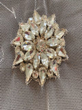 Crystal Applique on Net. 4cm Wide