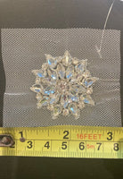 Crystal Applique on Net. 4cm Wide