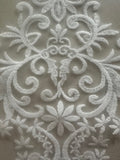 Ivory Embroidered & Beaded Applique, 30cm Long, Sold as Singles