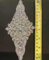 Crystal Diamond Applique 19cmx 10cm. Sold as Singles