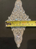 Crystal Diamond Applique 19cmx 10cm. Sold as Singles