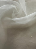 Swarovski Irridescent Crystals on Ivory Matt Organza