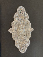 Crystal Motif with Pearl & Bead Detail. 12cm x 6cm sold as singles